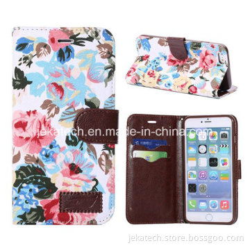 Flowers Leather Case for iPhone 6 Plus 5.5inch